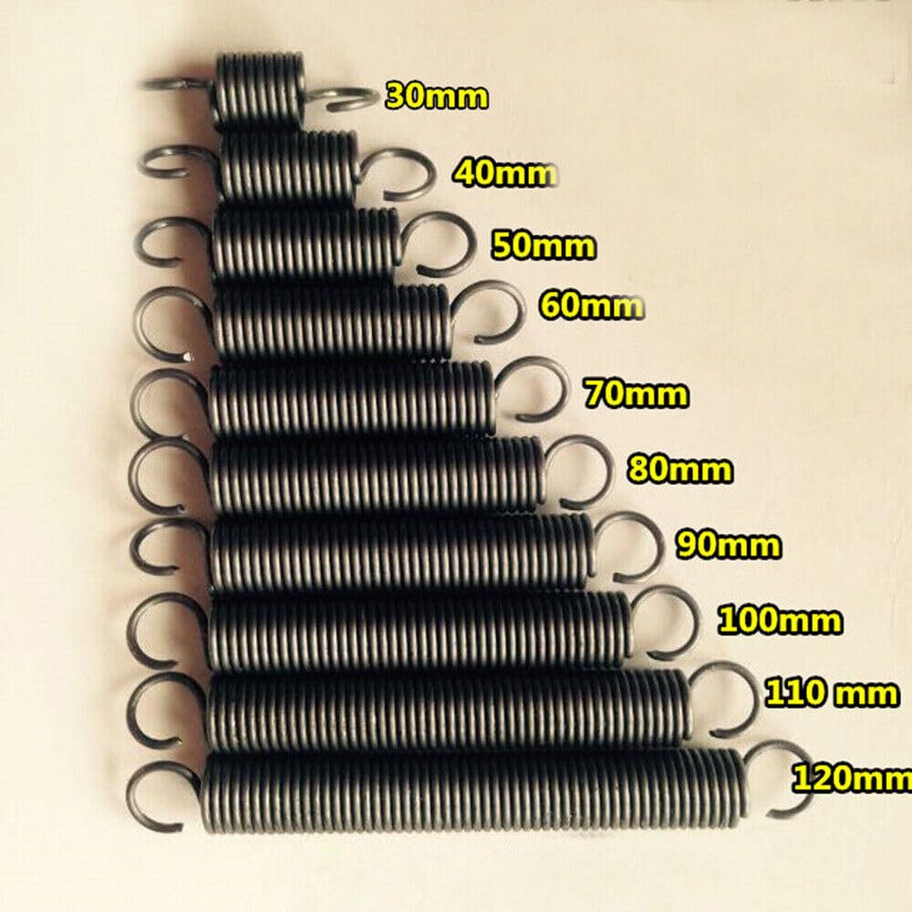 2Pcs Expansion Spring Tension Extension Springs Wire Dia.4.0mm Outer :20-30mm (2,4.0 * 28 * 170mm)