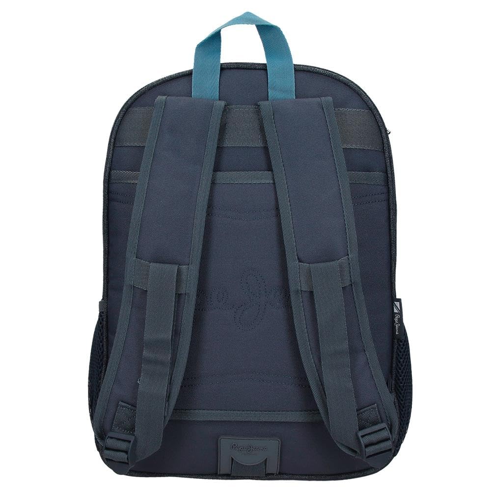Pepe Jeans Edmon, mochila casual, mochila paseo, fabricada en poliéster, Tirantes anchos, ergonómicos y acolchados, varios bolsillos y compartimentos, rosa. De Joumma Bags.