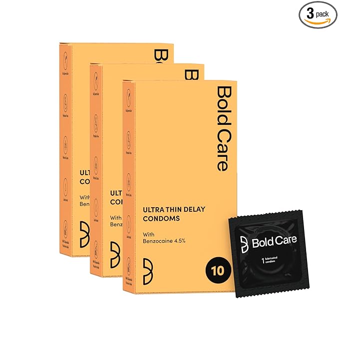 Bold Care Ultra Thin Long Last Condoms – Pack of 3 – Lubricated – Natural Latex – 30 Units at Rs. 315