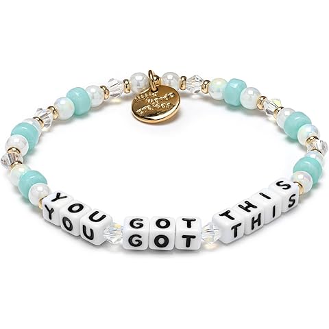 Little Words Project Mother's Day Gifts, The Original Word Bracelet, Made with Colorful Beads and Plated Brass Hardware, Handcrafted Design & Positive Message