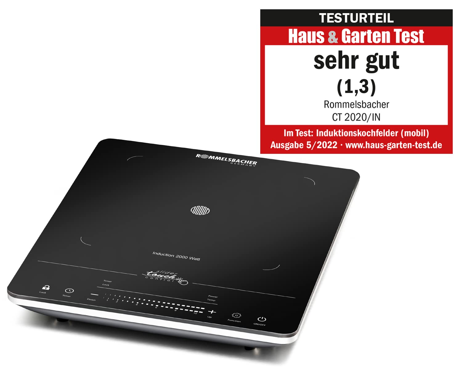 Rommelsbacher Single Hotplate black Schwarz CT2020 IN (CT2020/IN)