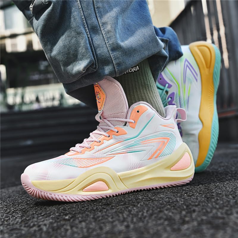 Girls Boys Basketball Shoes High Top Fashion Volleyball Kids Non Slip Comfortable Indoor Outdoor Sneakers