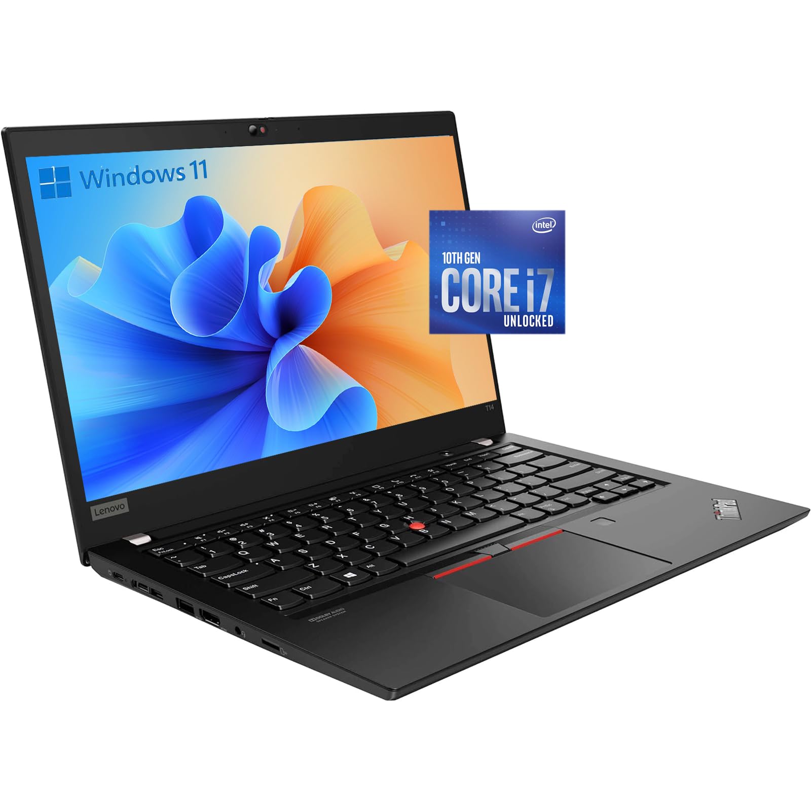 Lenovo Thinkpad T14 Business Laptop i7, Windows 11 Pro 14in FHD(1920x1080)  T14 Laptop, Core i7-10610, 16GB RAM, 512GB SSD, Wi-Fi(Renewed)