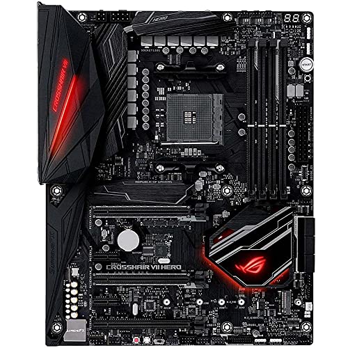 Asus ROG CROSSHAIR VII HERO Scheda Madre ATX con Socket AM4, Chipset AMD X470, con Supporto Processore Ryzen 2nd Generation, Nero, Senza Wi-Fi - Scheda madre - Immagine 2