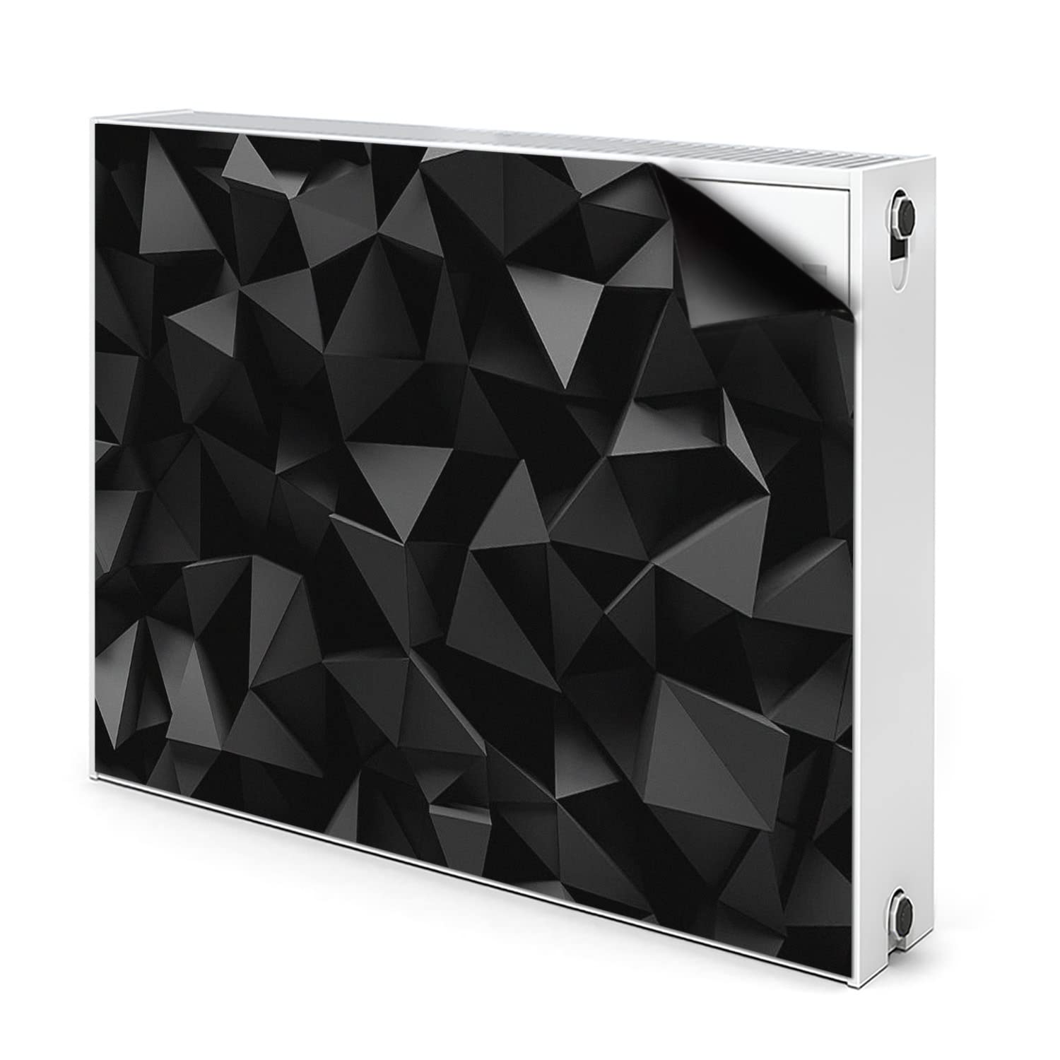 Couverture le noir magnétique pour radiateur de salon design