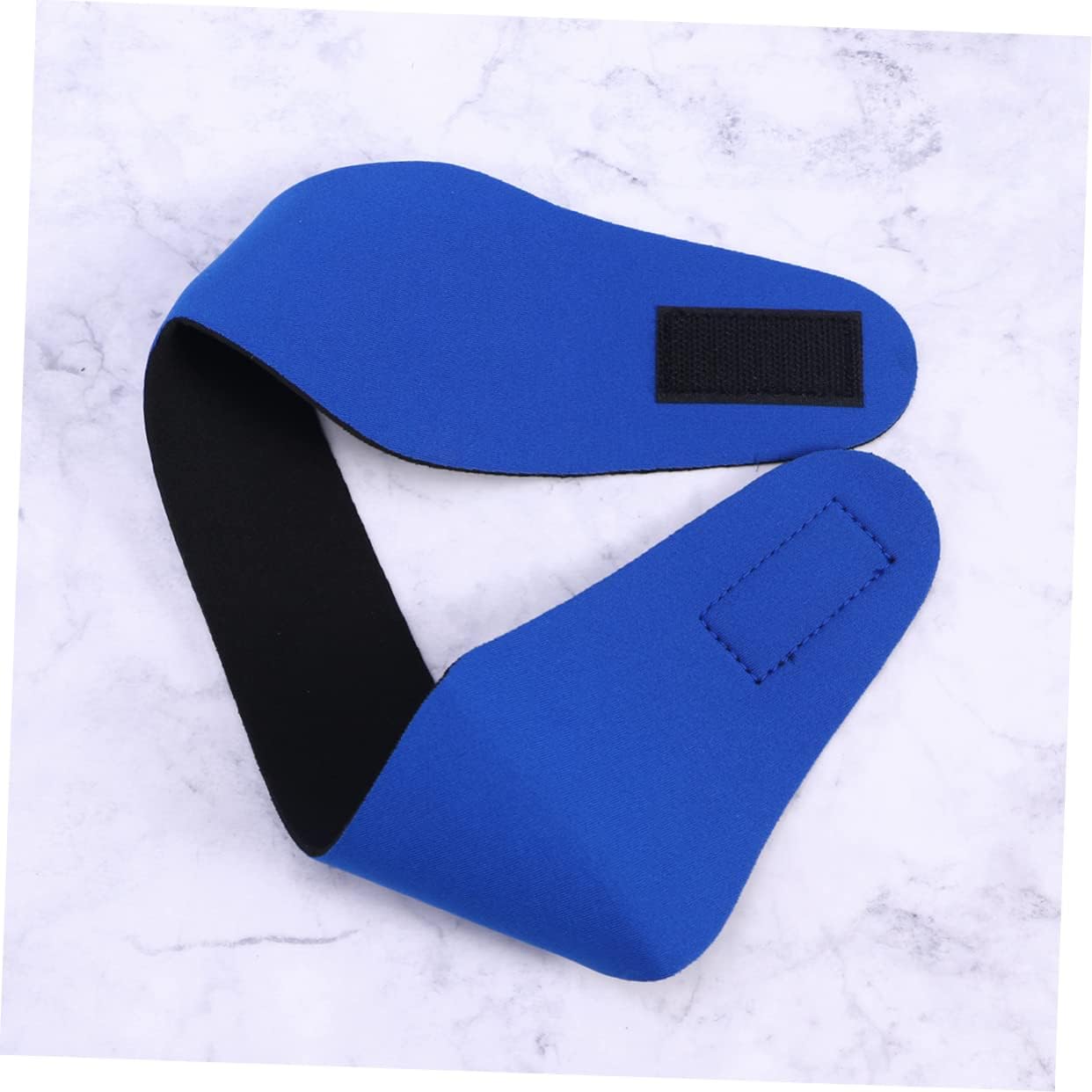 VICASKY 2pcs Adjustable Waterproof Swimming Headband for Kids and Adults Size L Elastic Hair Band for Diving and Yoga Black and Dark Blue