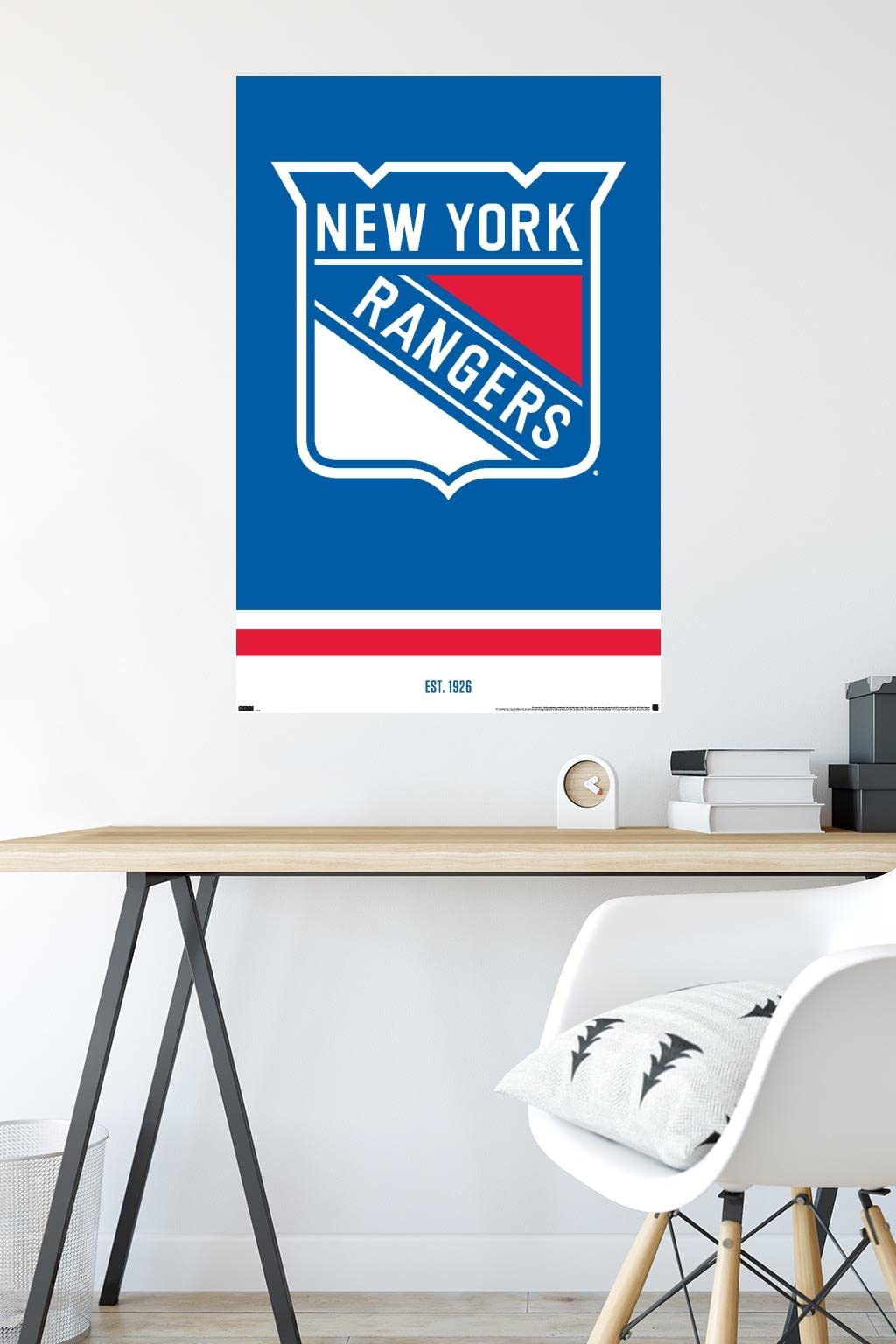 Trends International NHL New York Rangers - Logo 21 Wall Poster, 22.375" x 34", Premium Unframed Version