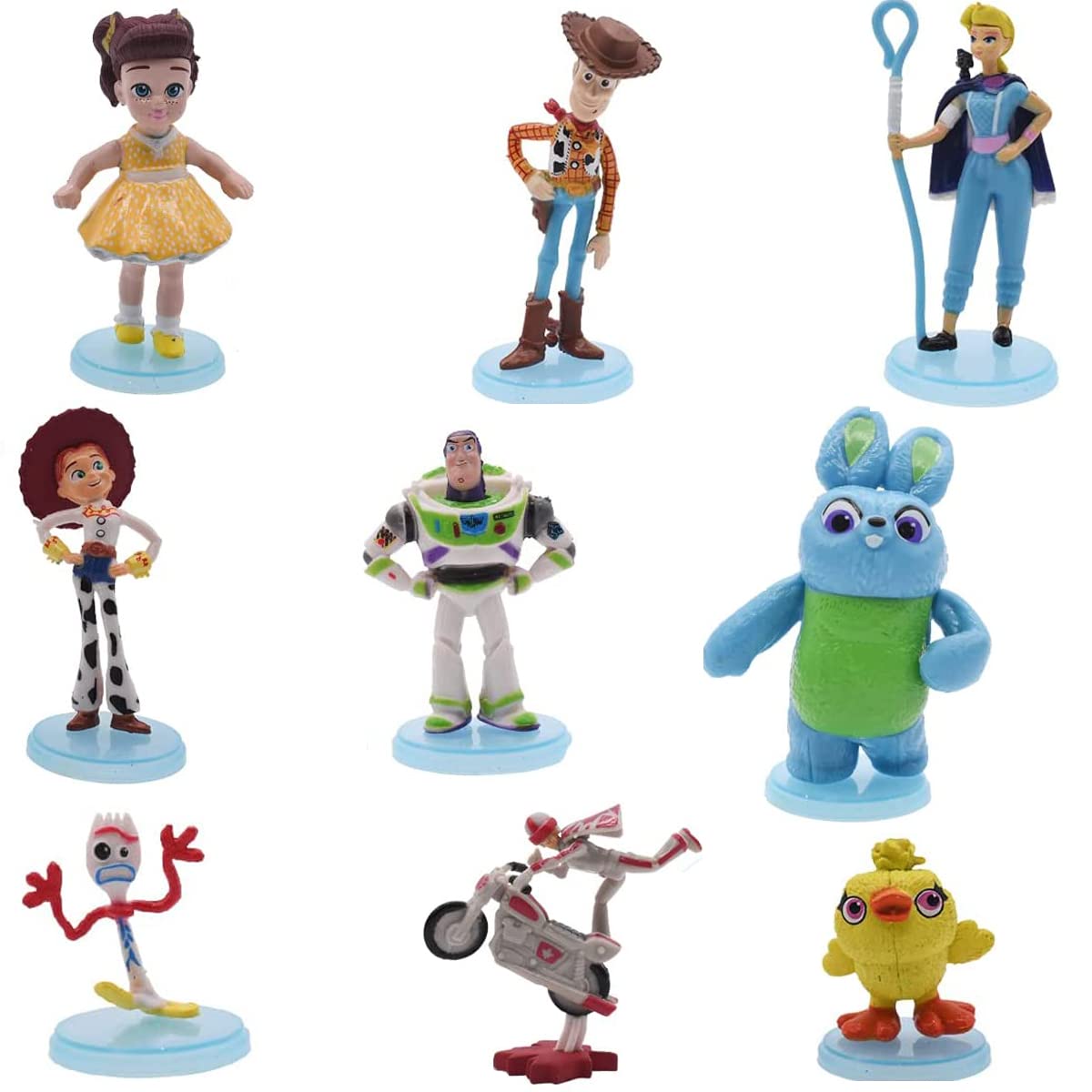 Mini Figures Set, 9PCS Toys Ornament Cake Toppers Birthday Party Supplies  Cupcake Figurines Birthday Party Cake Decoration Supplies for Party