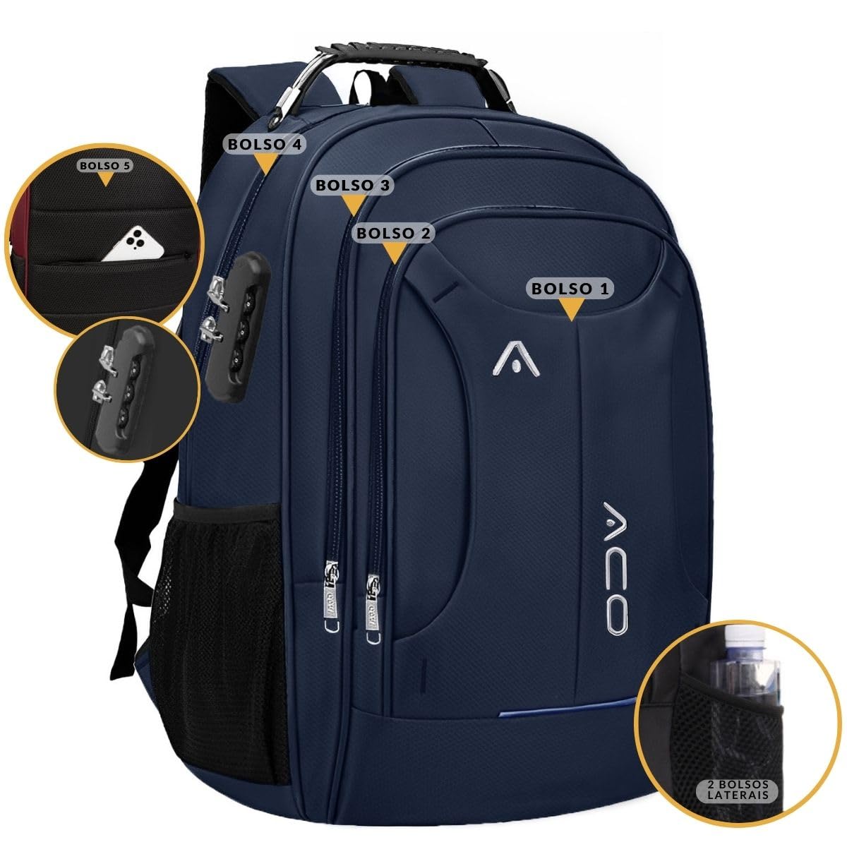 Mochila Bolsa Masculina Feminina Notebook Anti Furto Reforçada Semi Impermeável Escolar Faculdade Trabalho Viagem Resiste com Cadeado (Azul) em promoção! Veja a oferta e mais achadinhos de Mochilas & Pastas Masculinas 3 Hoje é o melhor dia para comprar Mochila Bolsa Masculina Feminina Notebook Anti Furto Reforçada Semi Impermeável Escolar Faculdade Trabalho Viagem Resiste com Cadeado (Azul) com aquele preço maroto! Promoção! Aproveite a oferta! 3