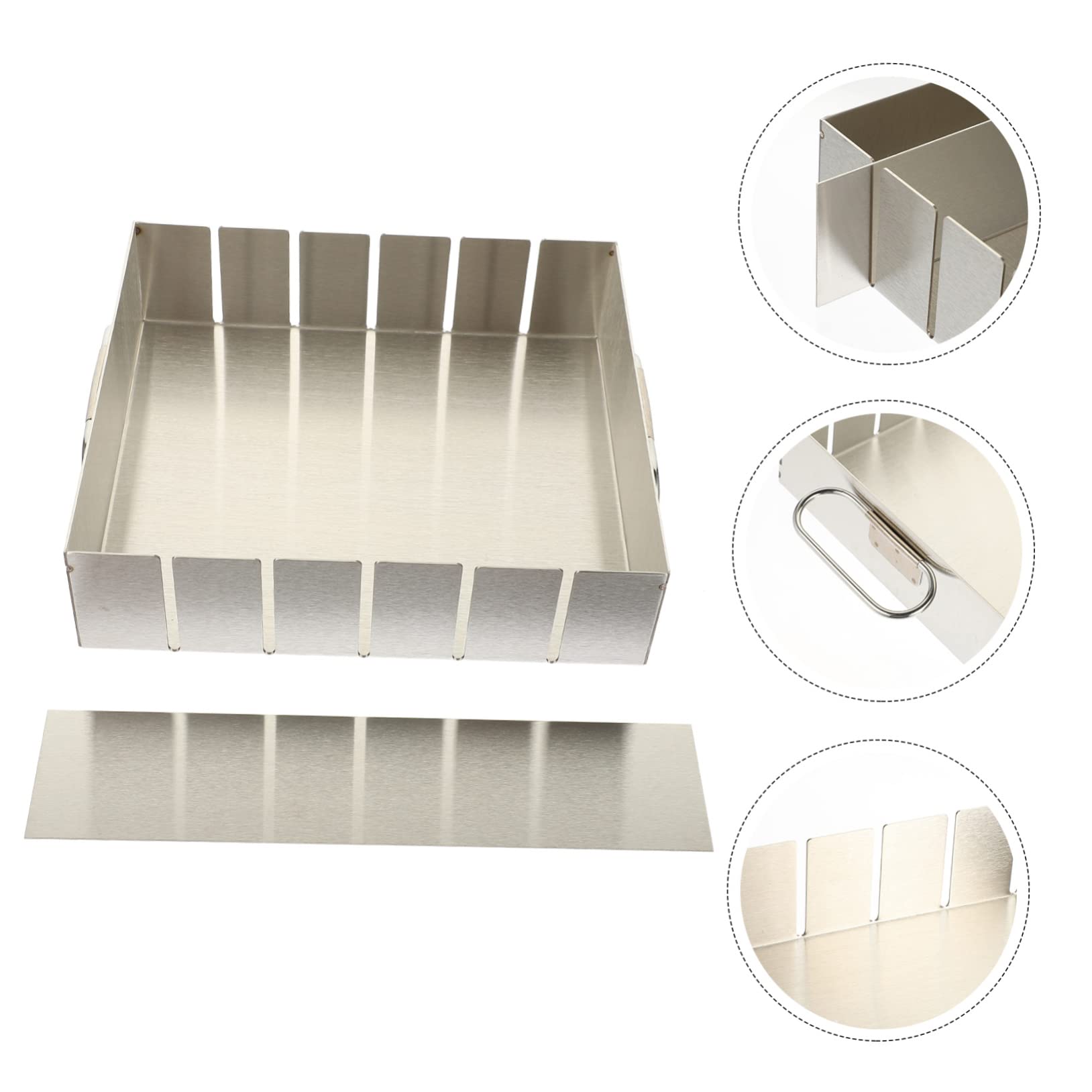 Ipetboom Moule Fabrication de Bonbons et Gâteaux en Acier Inoxydable Argenté à Nougat Surface Antiadhésive Facile à Nettoyer à Domicile ou Usage Professionnel