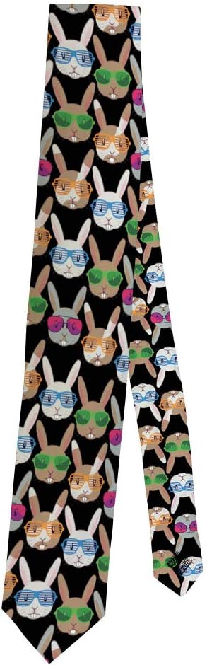 Spring Gifts for Men Easter Tie Novelty Easter Bunny Tie Spring Clothes for Men Easter Gift Necktie