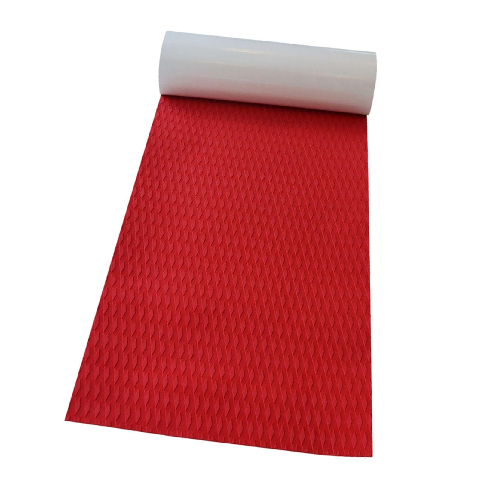 SM SunniMix Surfboard Traction Pad Boat Decking Sheet Trimmable Non Slip Deck Grip EVA Sheet for Swimming Pool Step Skateboard, Red