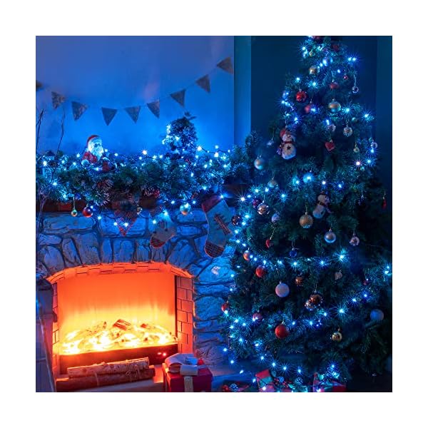 Hopolon mini christmas lights, 2 pack 23ft 100 led string lights, 120v ul plug extendable xmas tree lights for christmas, patio, home, party, holiday, garden, indoor/outdoor decoration - image 6