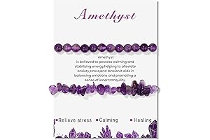 Amethyst Bracelets for Women: Healing Crystal Beaded Jewelry