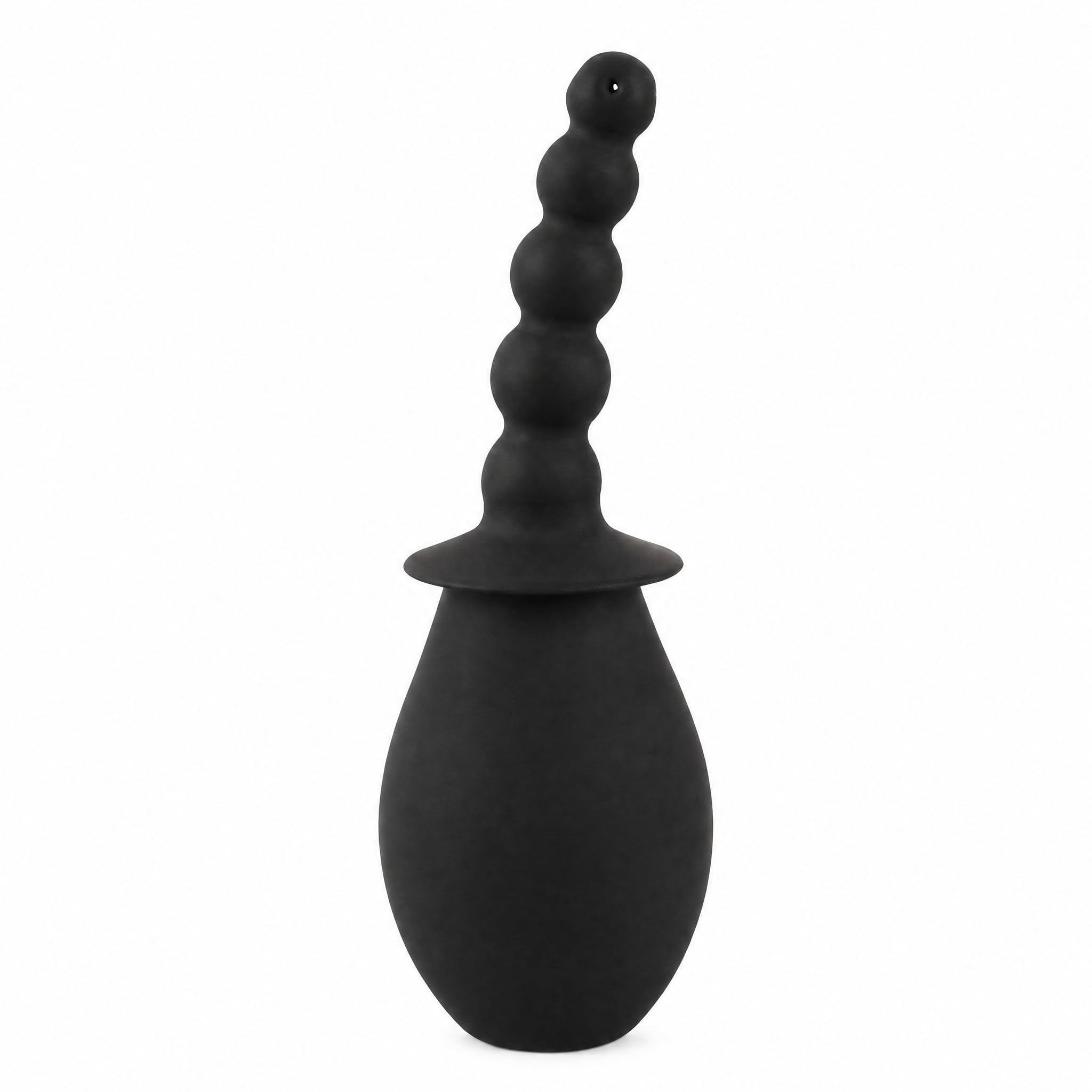 ORION Ducha anal - Ducha anal y vaginal negra con función de estimulación para mujeres y hombres, enema para enema e higiene íntima, color negro