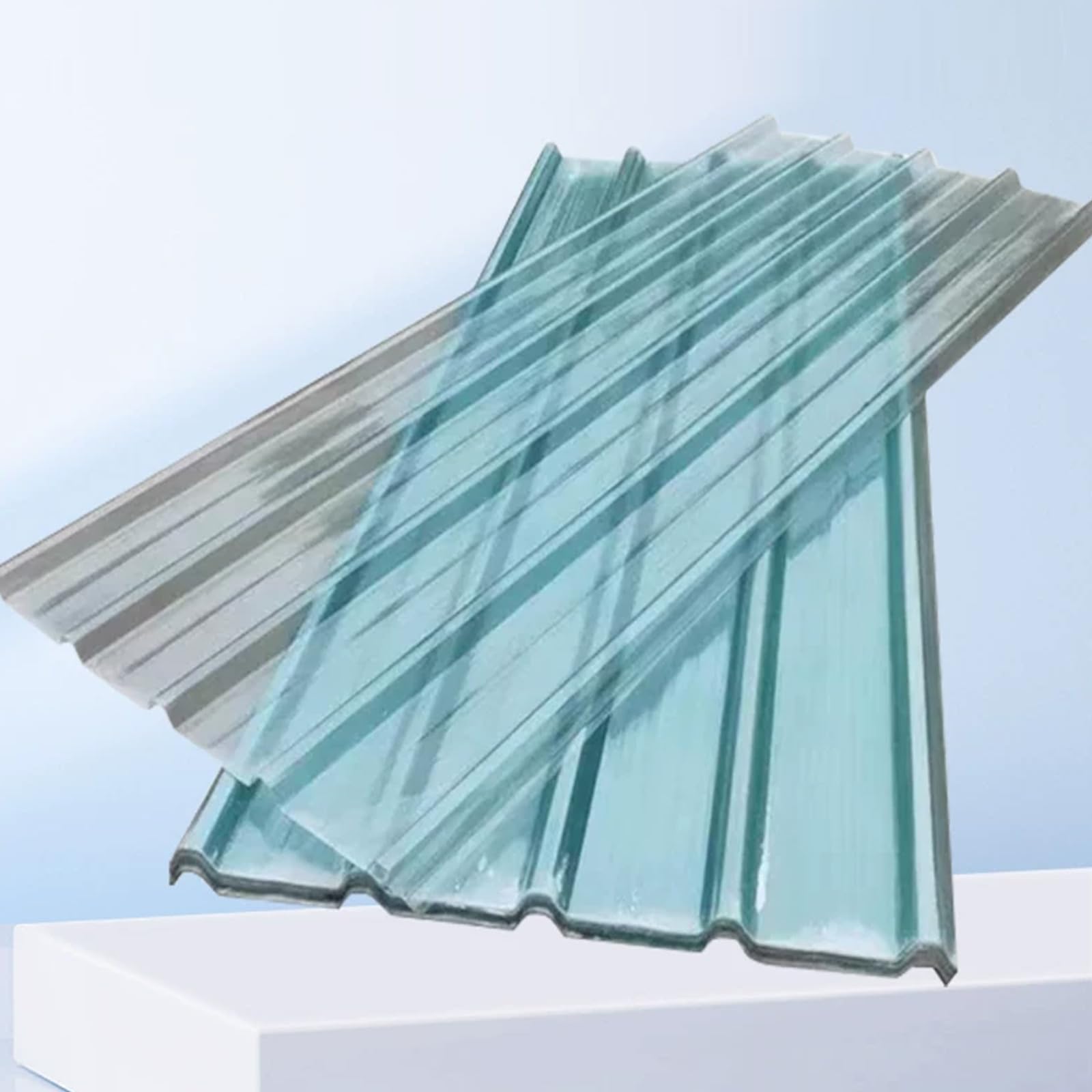 Paneles de Tejado Transparentes,3/5/6/7/8/12/13/16/18 Piezas de Panel para Tejado,Chapa Ondulada de Revestimiento,Placa de Fibra de Vidrio de 1.2mm,para Cobertizos Paredes (0.9x1m,6 pcs)