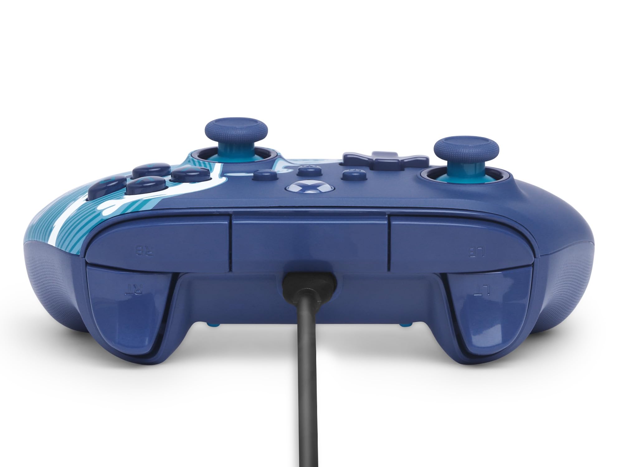 PowerA Controller cablato Advantage per Xbox Series X|S - Onda d'acqua, gamepad, controller per videogiochi cablato, controller di gioco, funziona con Xbox Series X|S