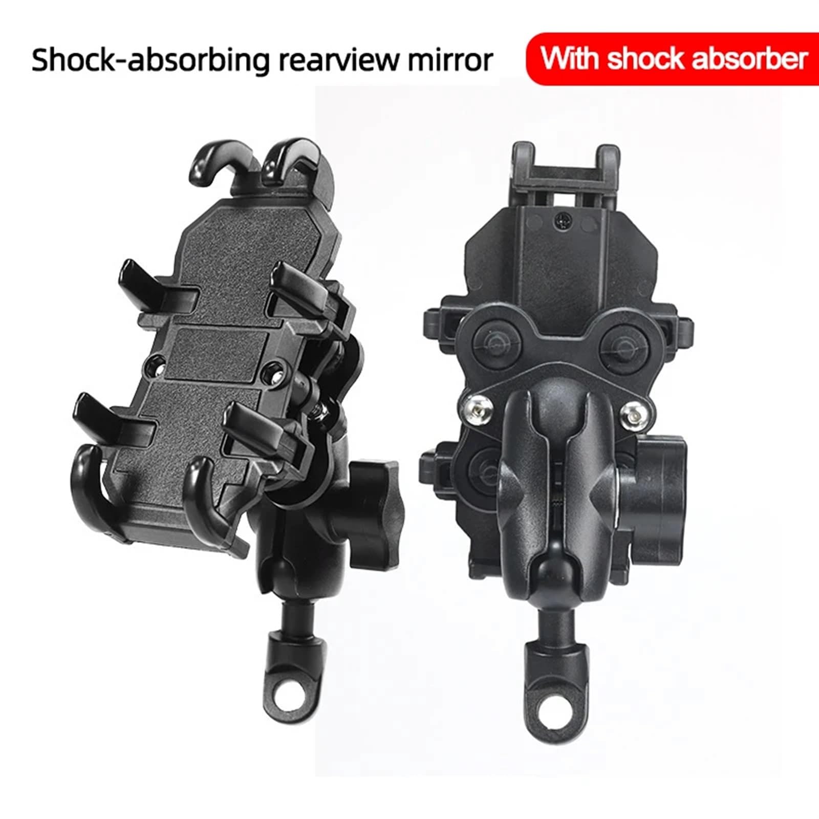 Support Telephone Velo Support Téléphone Portable Moto Vélo Avec Amortisseur Chocs Support Tige Fourche Guidon Clip GPS Support Téléphone Portable Antichoc 4.7 À 7.1 Pouces Telephone Moto Rotation(Sho