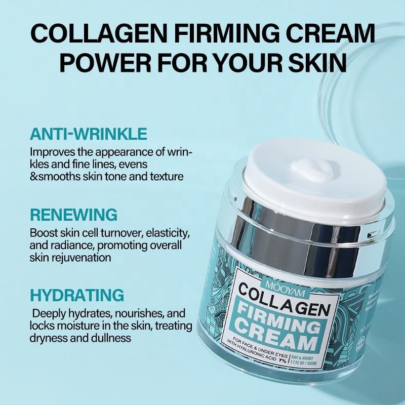 Collagen Cream Anti-Aging Repair Face & Neck – Hydrating, Nourishing, Firming, Wrinkle Smoother for Women & Men,1.7 Fl Oz - Image 6