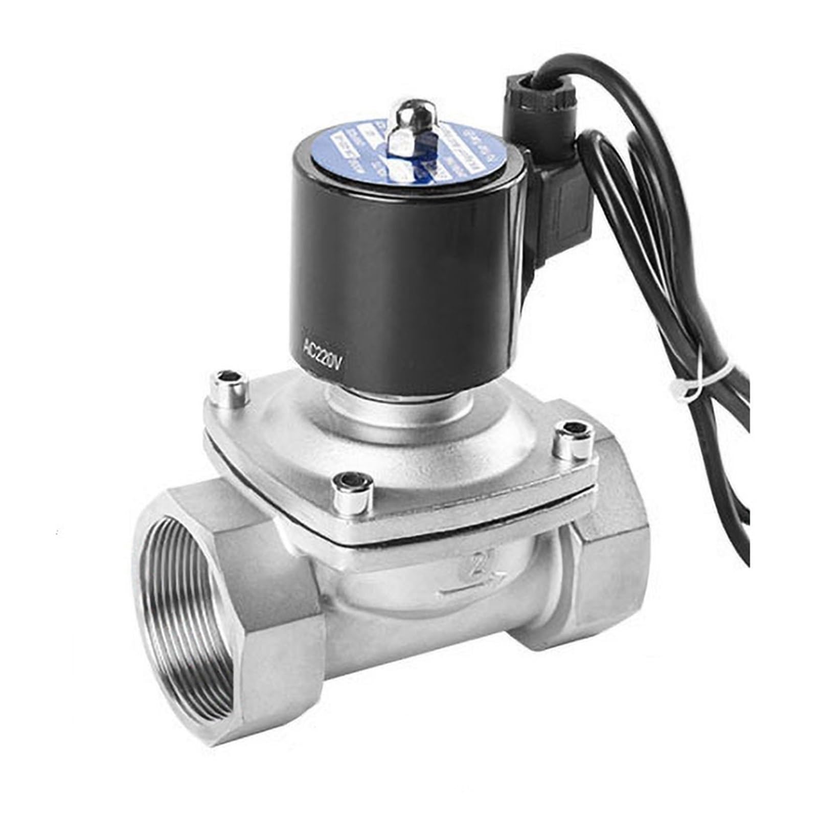 Huuoqiwy 2 "" Solenoid Valve 20V 110V 4V Normally Closed Waterproof Solenoid Valves For Underwater(Bsp-40Vac-Nbr-Seal)