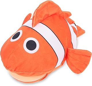 1PC Plush Clown Fish Hand Puppet, Ocean Animal Stuffed Puppet with Movable Mouth, Preschool Storytelling Teaching Role Play for Kids Boys Girls…