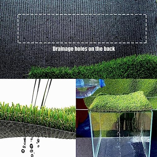 Erba sintetica 4 x 4 m, altezza del pelo 2,5 cm, aspetto naturale, ideale per giardino, balcone, paesaggio, patio, pavimenti esterni durevoli, facile manutenzione