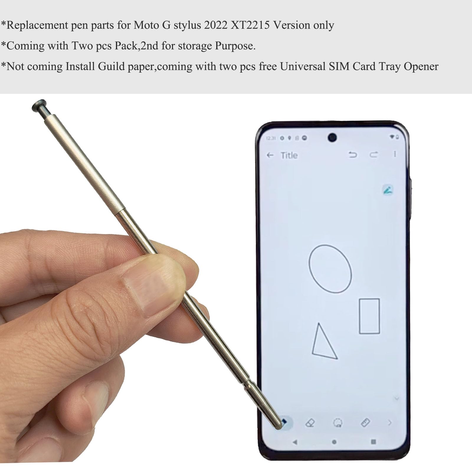 Ricambio Stilo S Touch XT2131 Penna Stilo Di Ricambio Per Motorola Moto G Stylus 5G (XT2131) - Nuova, Sostituzione Perfetta Penna Stilo Motorola - Foto 10