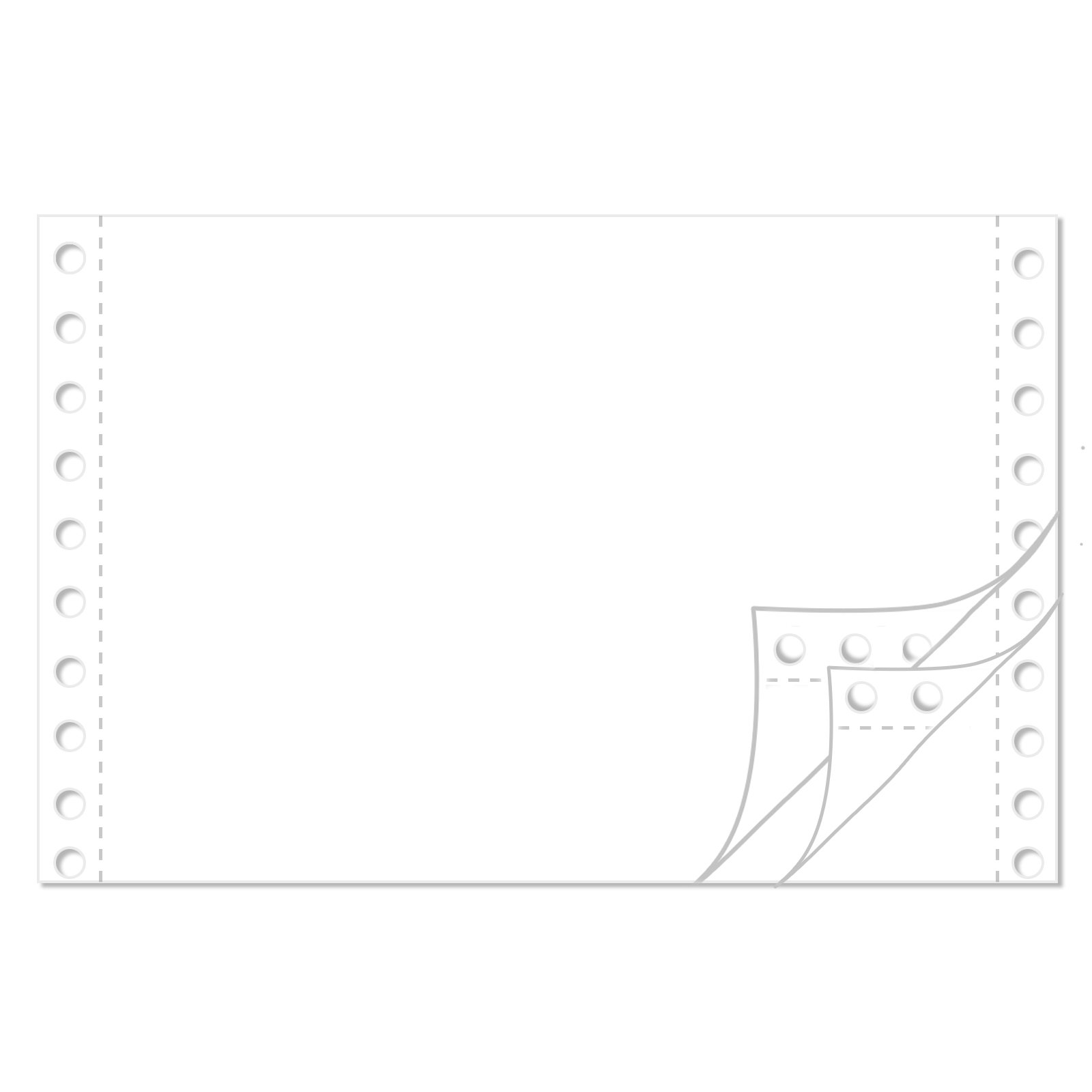 Endlospapier 6 Zoll x 240 mm (A5 quer 152,4 mm x 240 mm) 3-fach blanko 60/53/57 g/qm 1600 Blatt