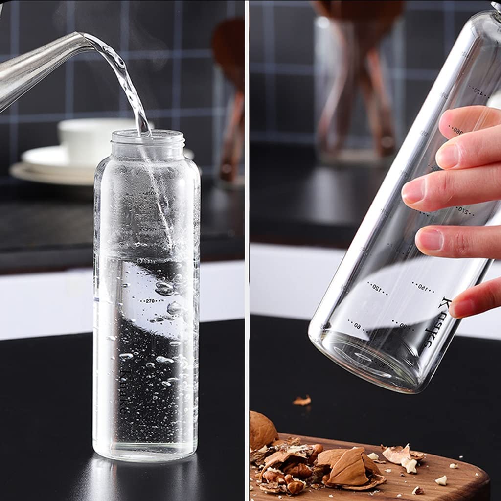 WDX Ölflasche Glas auslaufsicher Öltopf Haushalt Öl Tank Gewürz Soja Sauce Flasche Essig Topf Sesamöl Flasche Küche Zubehör sortieren (Größe: 500 ml x 2)