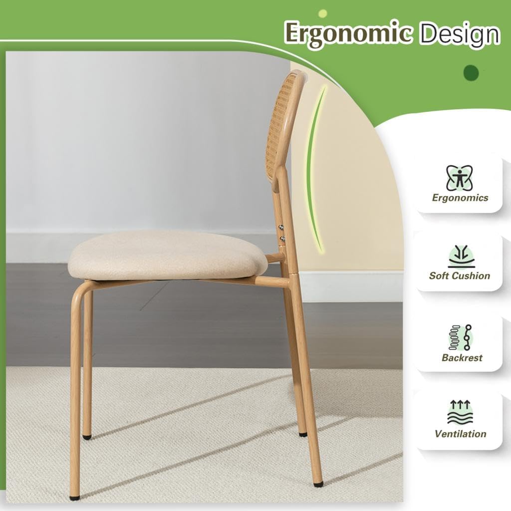 COSVALVE Boho Dining Chairs Set of with Rattan Sri Lanka Ubuy