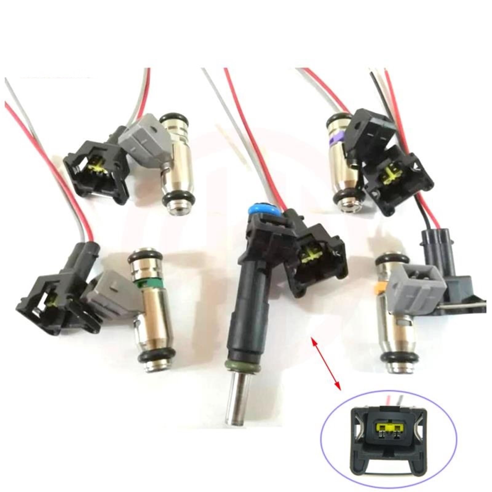 Zestaw wodoodpornych wtyczek wtryskiwacza paliwa EV1 pasuje do Bosch 440cc 650cc 850cc 1000cc z bolcem i przewodem(10pcs)