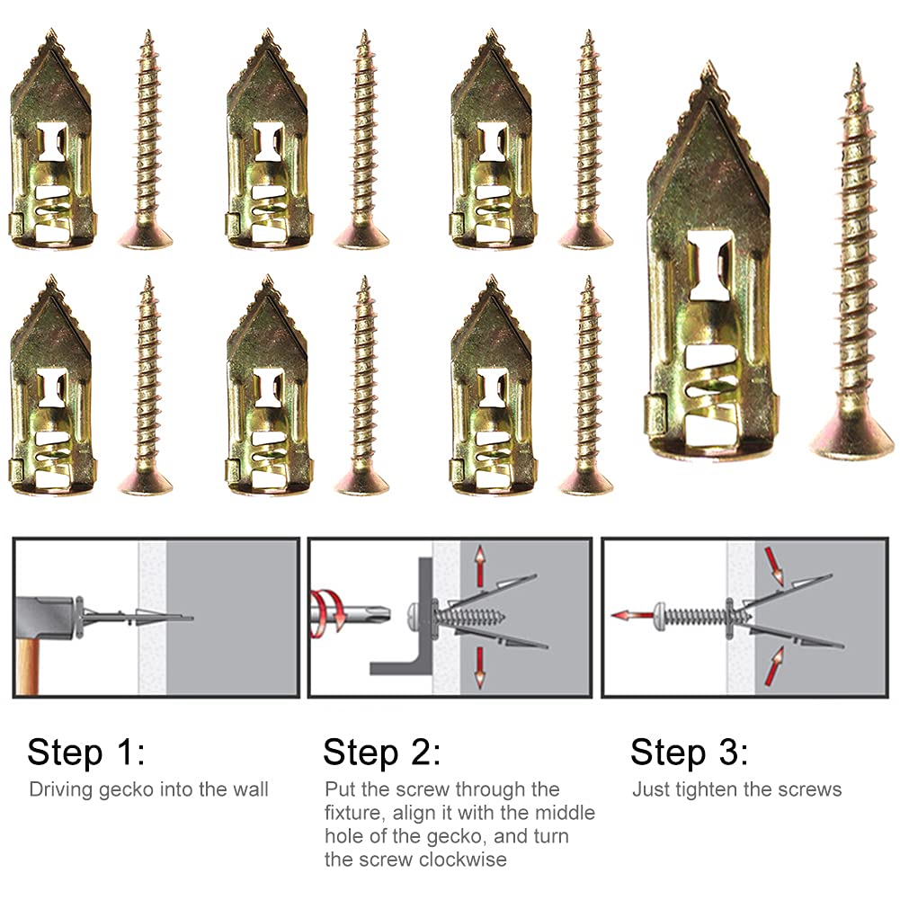 Buy AnrSee 50pcs SelfDrilling Drywall Anchors with Screws Hollow Wall