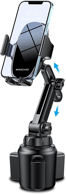 Miracase Cup Phone Holder for Car, Upgraded Adjustable Universal Phone Mount Compatible with iPhone Google and All Smartphones