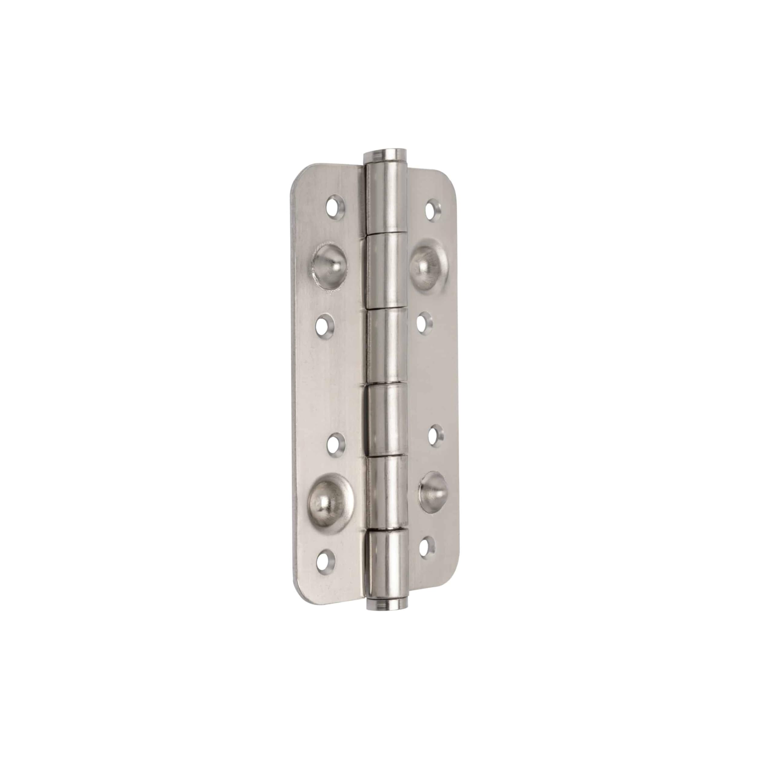 Emuca, Set of 5 Security Door Hinges, 150x80mm (5,9x3,14 inch), Anti-Leverage Hinges with Round Edges, Without Trim, Steel - Image 2