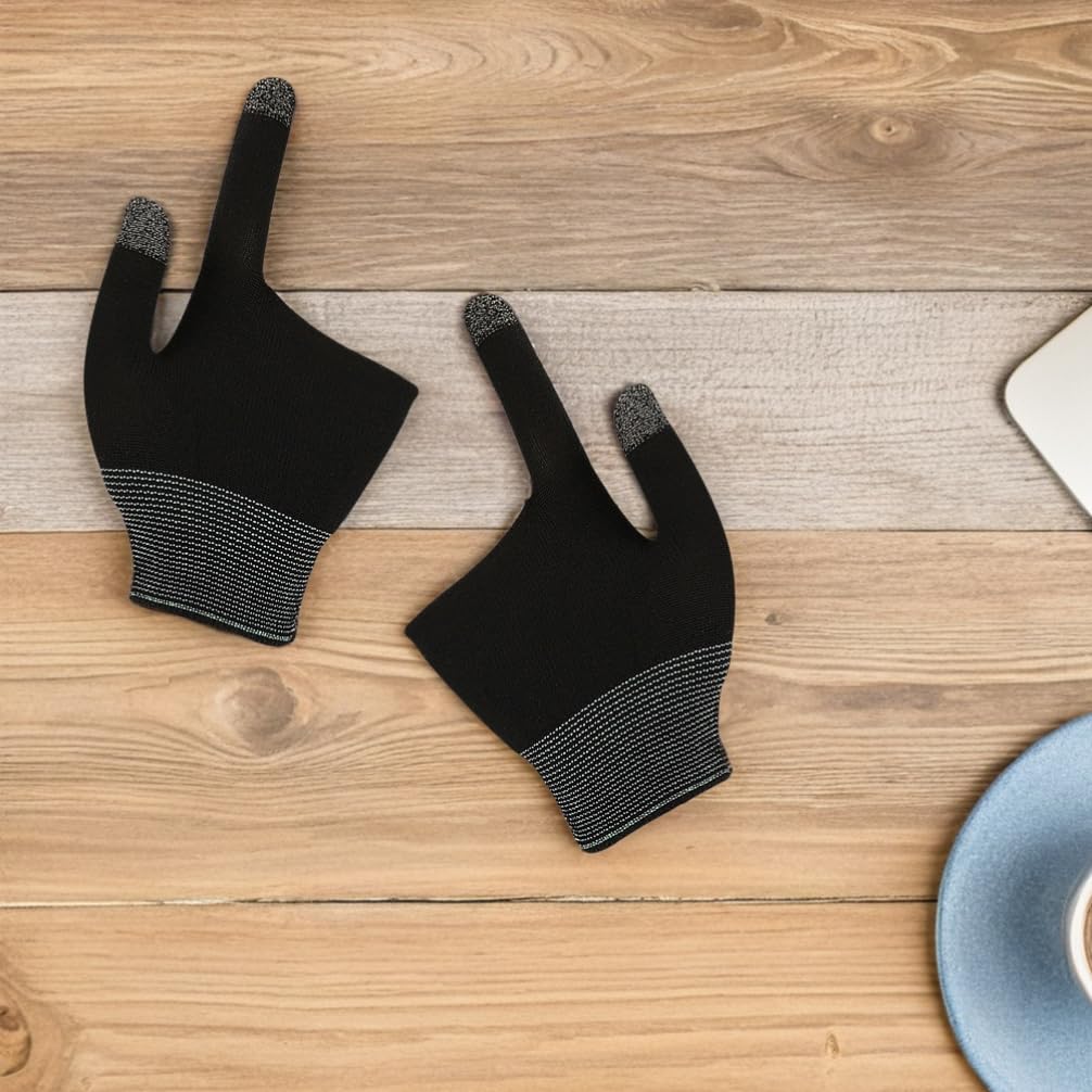 SUPVOX Gaming Gloves Graphene Fingertips Nonslip for Mobile Games Multi-Function Finger Sleeves Breathable Stylish