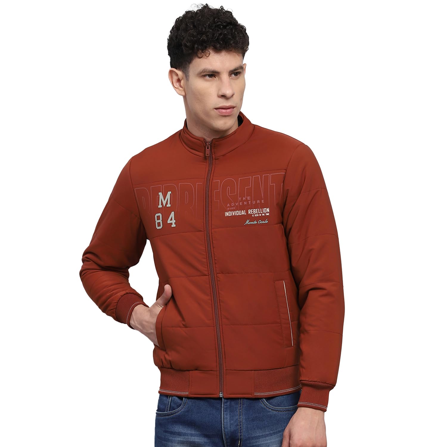 monte carlo Mens Printed Mock Neck Full Sleeve Jacket (224066865)-picture-17