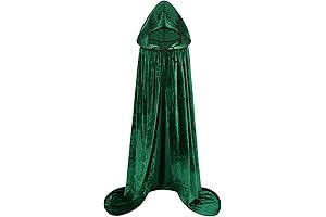 Mystical Green Velvet Cloak: Enchanting Allure for Occasions