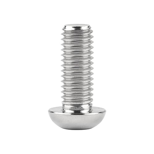 Miniatura 6 de Wanyifa Tornillos de cabeza de botón de titanio M8 15 20 20 25 30 paquete de 4 tornillos (M8x20mm, plateado)