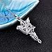 JO WISDOM Arwen Evenstar Necklace,925 Sterling Silver Lord of The Ring Hobbit Pendant Necklace with 5A Cubic Zirconia,Elvish Jewelry for Women