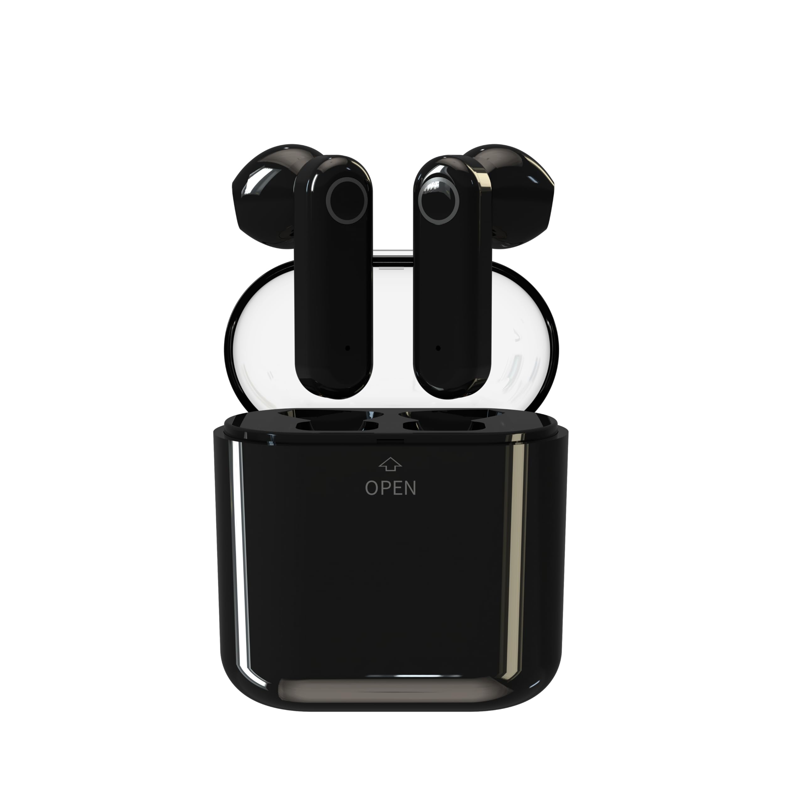 yobola Bezprzewodowe słuchawki douszne Bluetooth, słuchawki HiFi Stereo, wodoszczelność IPX5, sterowanie dotykowe, słuchawki Bluetooth 5.1, wbudowany mikrofon, ładowanie USB-C ze sportem/fitnessem