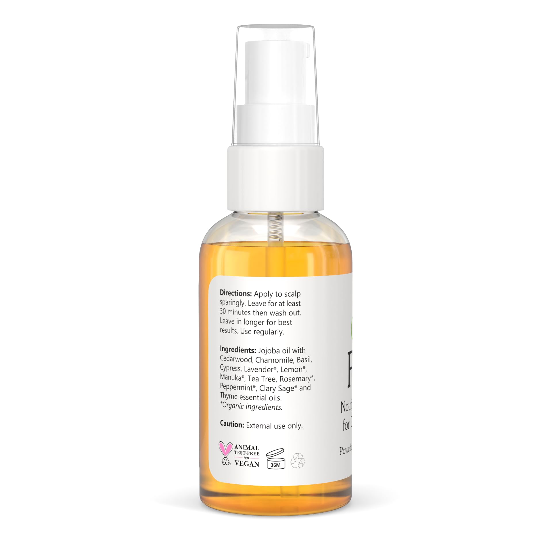 Clearly FREE, Mascarilla de Aceite para Tratamiento Natural Anti-Caspa | Alivia el Picor causado por Cuero Cabelludo Seco y Descamado, Psoriasis o Dermatitis, con Jojoba, Cedro, Manuka y Árbol de Té.
