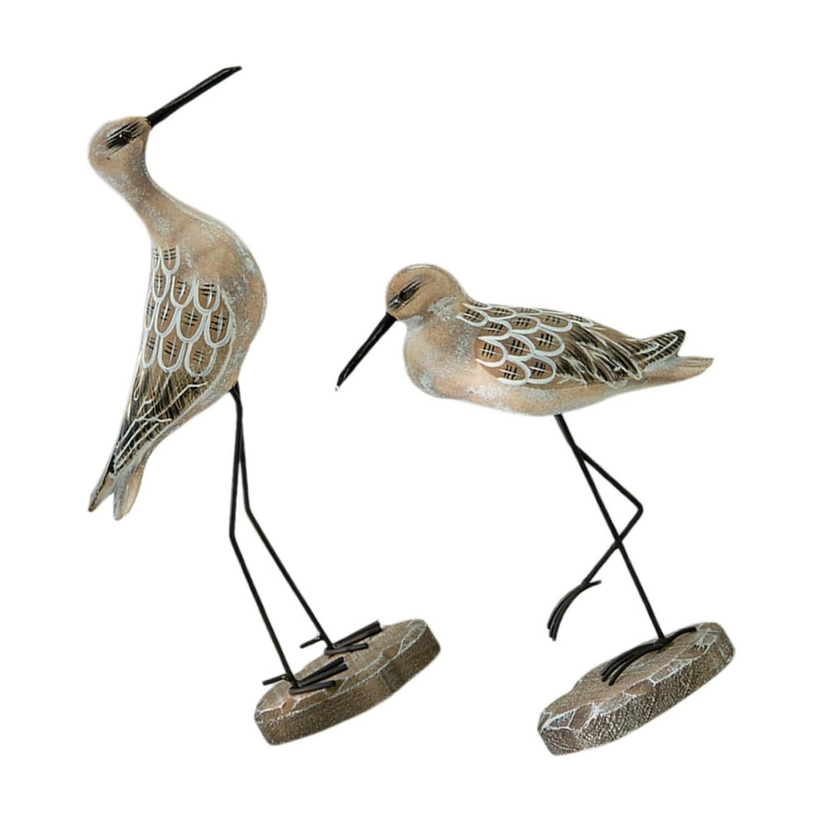 Figurine de mouette vintage à longues pattes pour salon et bureau style cabane de pêcheur