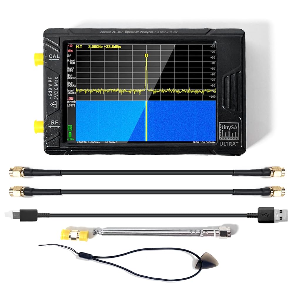 Photo 1 of FUZIDDN TinySA Ultra+ ZS407 7.3GHz Spectrum Analyzer 100kHz-7.3GHz 4 Inch