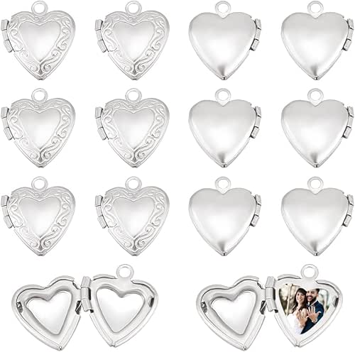 UNICRAFTALE Stainless Steel Memory Locket Pendants Heart Floating Locket Pendants