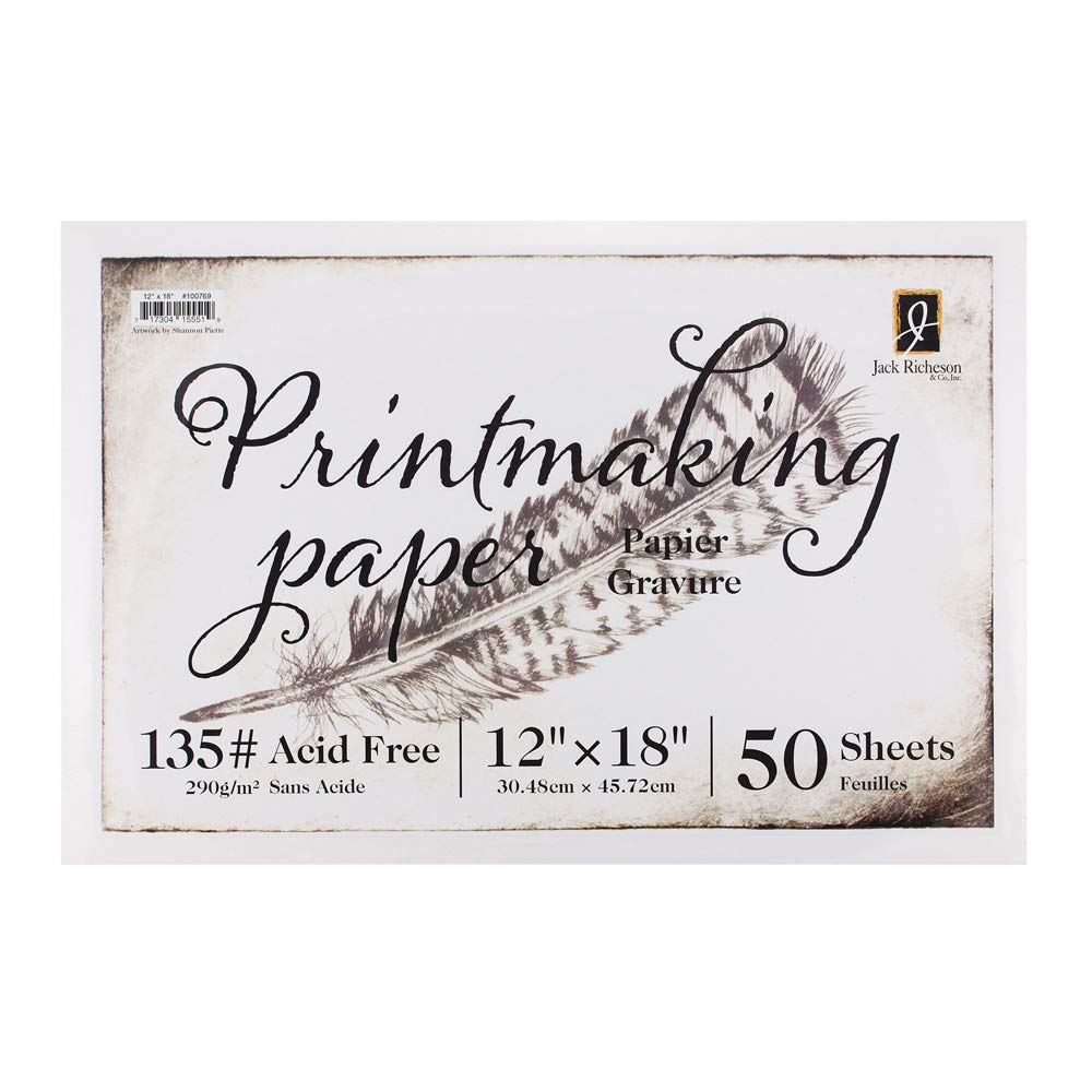 Richeson Printmaking Paper, 135# 12x18 inches, 50 Sheets (100769)