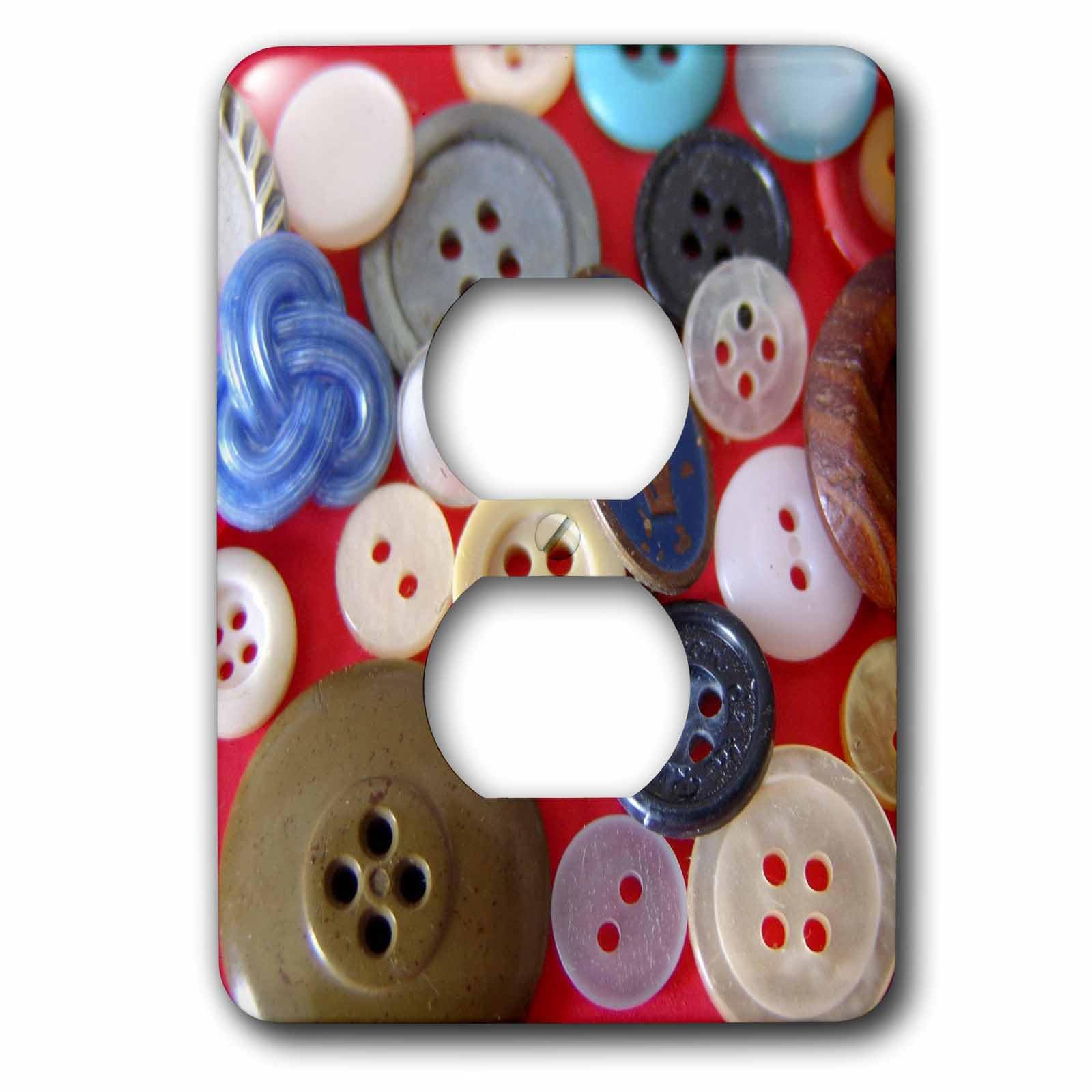 Plaque pour 2 prises de courant 15,2 cm 3dRose LSP_7272_15