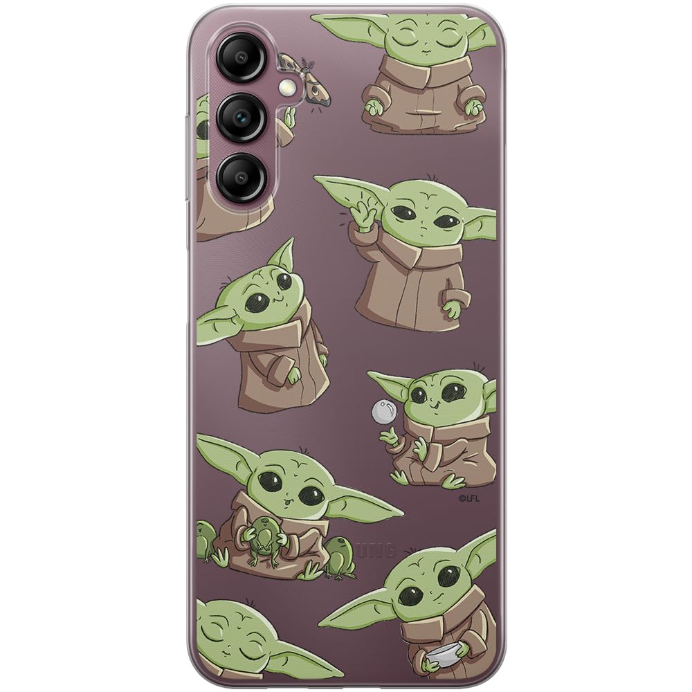 ERT GROUP mobile phone case for Samsung A14 4G/5G original and officially Licensed Star Wars pattern Baby Yoda 029 optimally adapted to the shape of the mobile phone, partially transparent