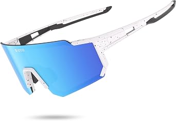 suoso Polarized Sports Sunglasses for Men TR90 Lightweight Running Glasses | UV400 Protection Polarized Baseball Driving Fishing Mountain Cycling Bike Wrap Around Sun Glasses