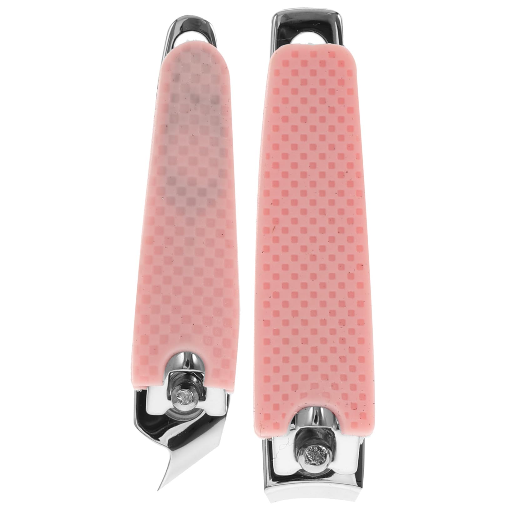 ARTSEWPLY 2Pcs Silicone Nail Clipper Durable Carbon Steel Nail Trimmer Nipper for Easy Manicure Ergonomic Long Handle Design with Slip Lever for Comfortable Use