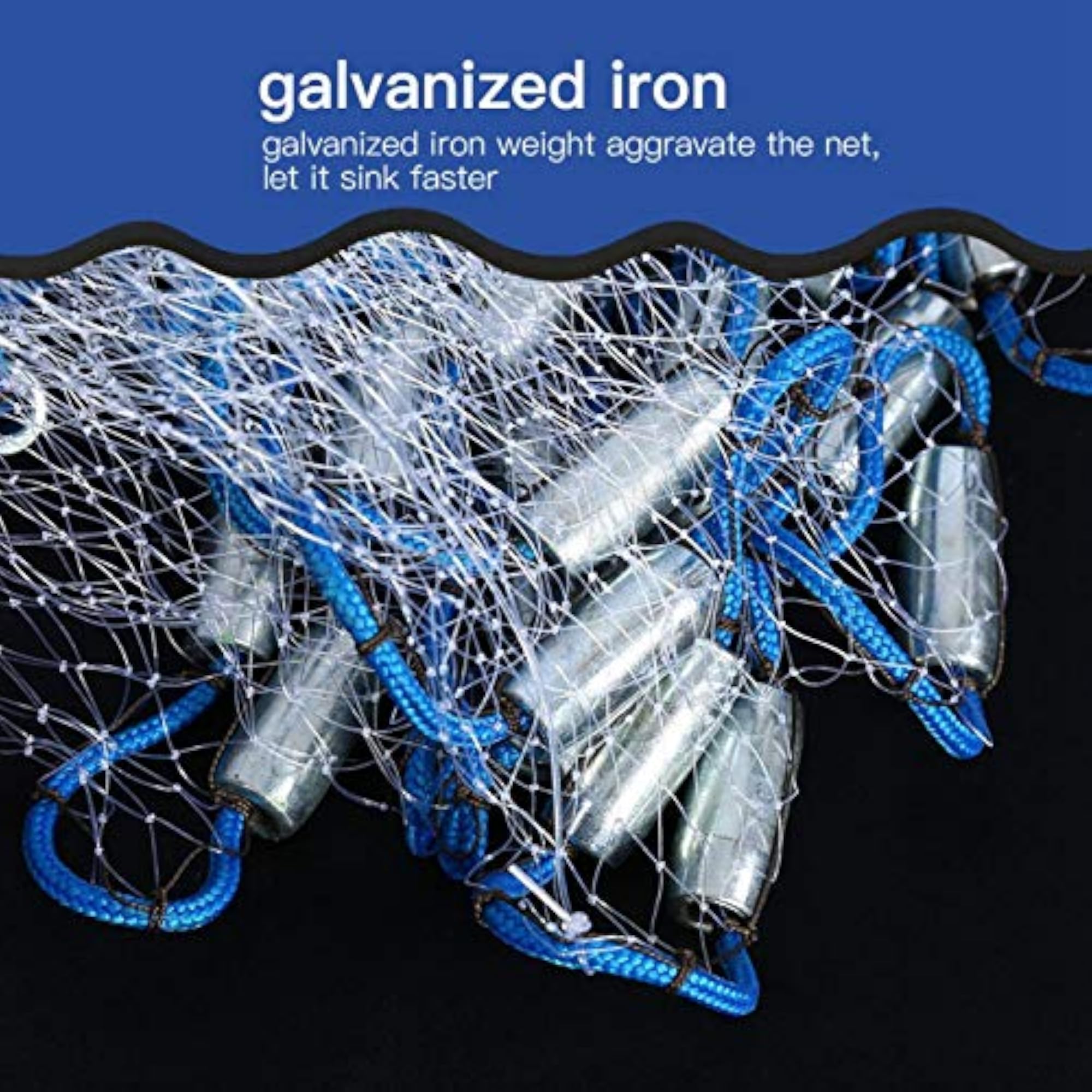 Fishing Monofilament Hand Throw Net for Bait Fish